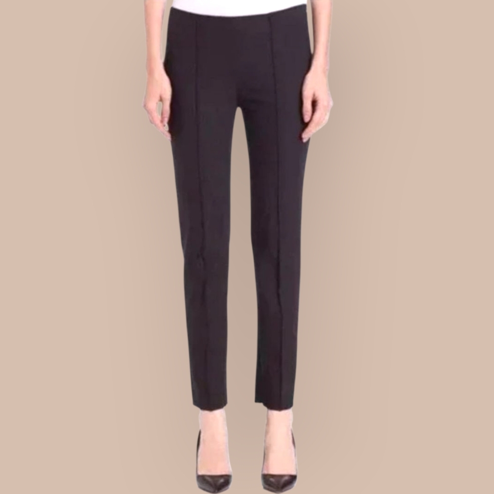 THEORY Black Patice P Neo Front Pleat Ankle Cigarette Pants Size 4
